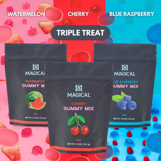 Triple Treat Gummy Mix Bundle Cherry, Blue Raspberry & Watermelon