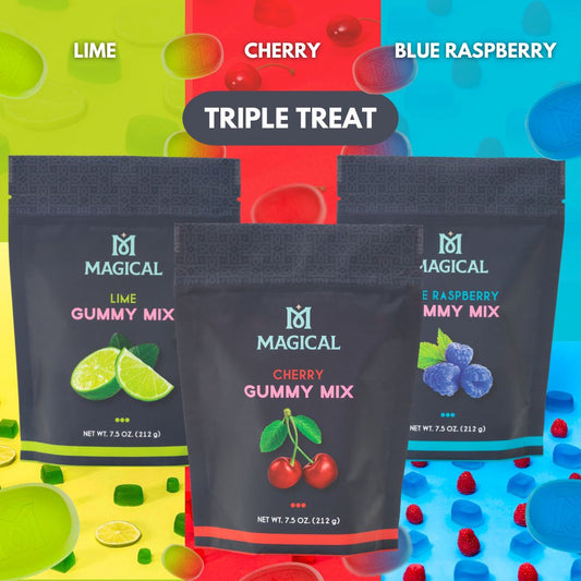 Triple Treat Gummy Mix Bundle – Lime, Cherry & Blue Raspberry