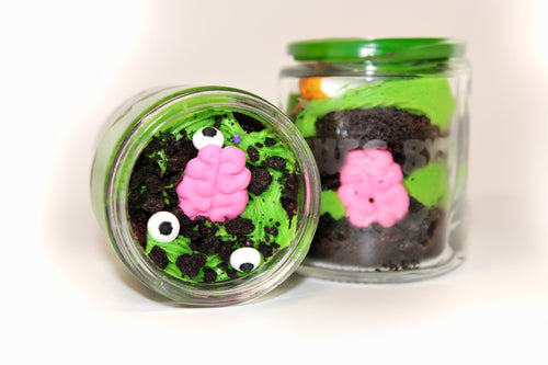Halloween Graveyard Cake Jars