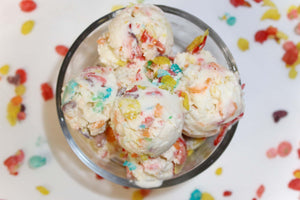 Pineapple Express Ice Cream with Fruity Pebbles