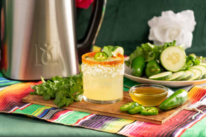 Mighty Margarita with Jalapeno Syrup made with the MagicalButter Machine