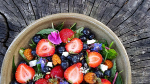 Summer Greens & Berries Salad with Wild Huckleberry Vinaigrette