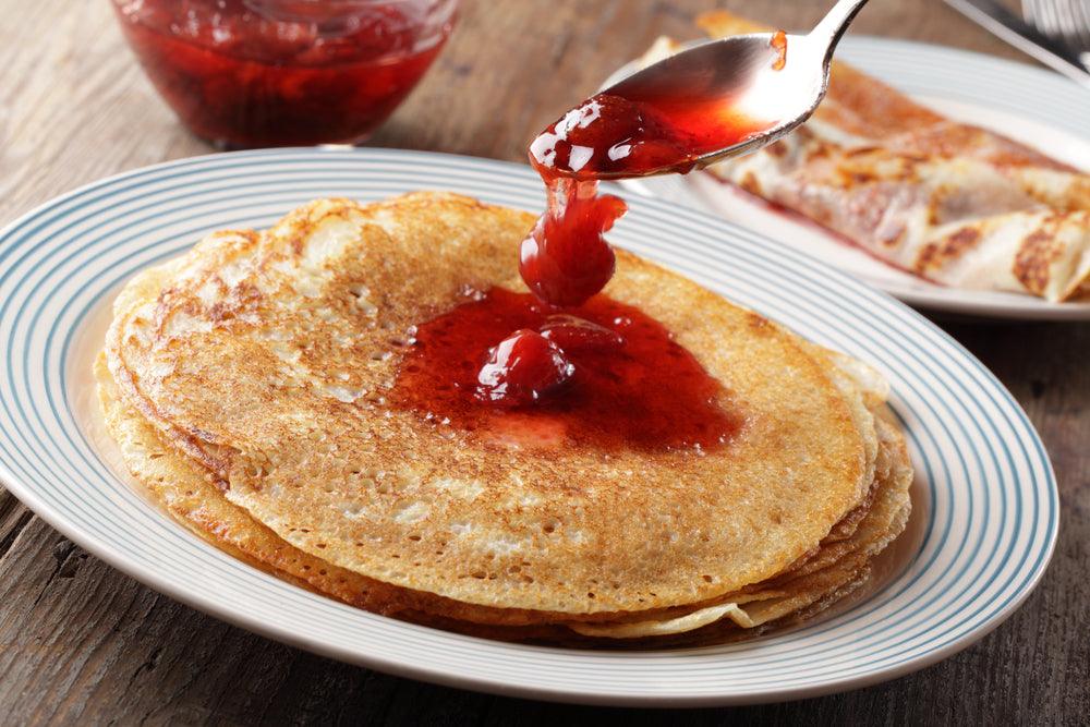 Vegan Pancakes with Strawberry Compote - Magical Brands