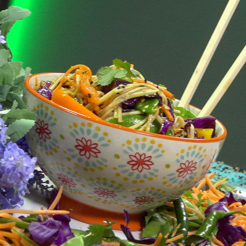 Udon Noodle Bowl with Infused Chili Sauce