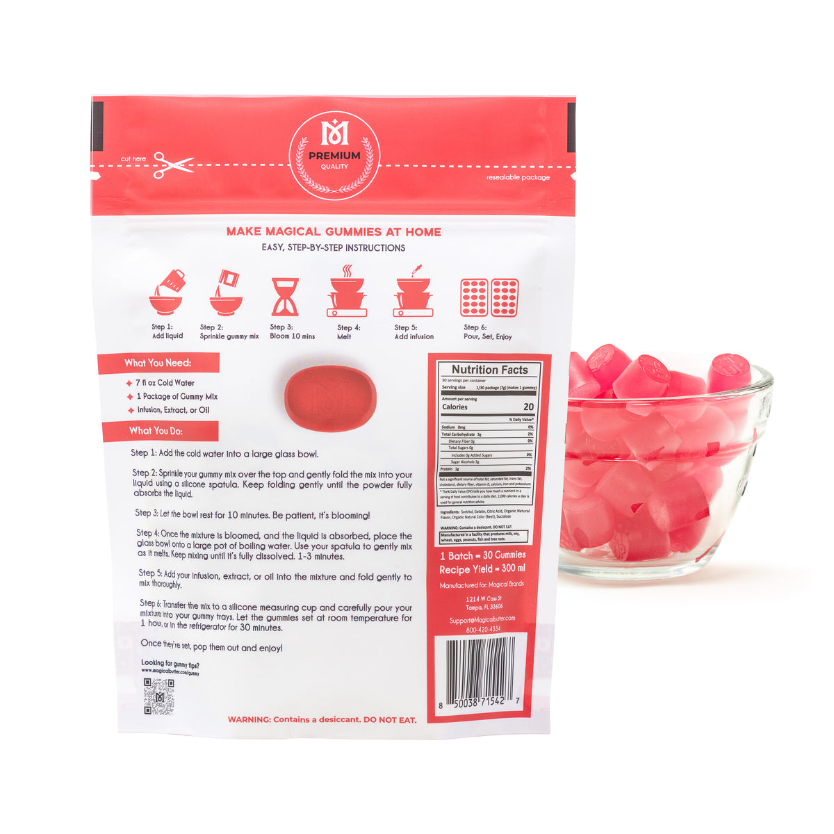 Magical Premium Gummy Mix 2-Pack Bundle – Cherry & Blue Raspberry (Sugar-Free)